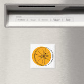 Citrus Oranje magnet vierkant (Insitu (Vaatwasser))