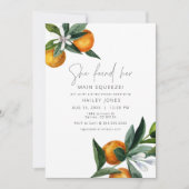 Citrus Oranje Main Squeeze Vrijgezellenfeest Kaart (Voorkant)