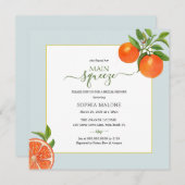 Citrus Oranje Main squeeze Vrijgezellenfeest Kaart (Voorkant / Achterkant)