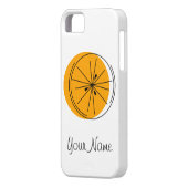 Citrus Oranje "Name" iPhone case (Achterkant Links)