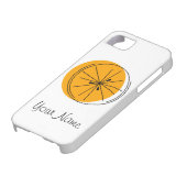 Citrus Oranje "Name" iPhone case (Onderkant)