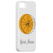 Citrus Oranje "Name" iPhone case (Back/Rechts)