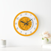 Citrus Oranje Numbers, klok rond (Huis)