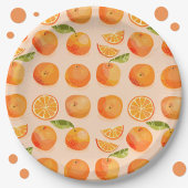 Citrus Oranje Pattern Papieren Bordje