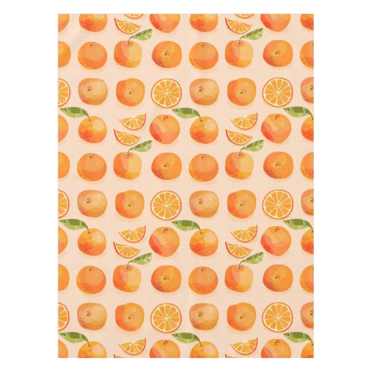 Citrus Oranje Pattern Tafelkleed (Voorkant)