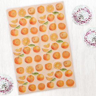 Citrus Oranje Pattern Theedoek