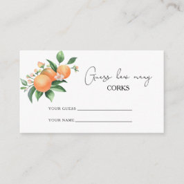 Citrus oranje - raad eens hoeveel kurken bruin spe informatiekaartje