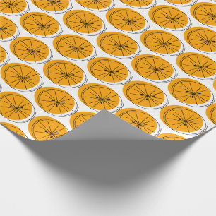 Citrus Oranje rappelpapier Cadeaupapier