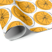 Citrus Oranje rappelpapier Cadeaupapier (Rol Hoek)