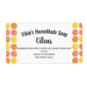 Citrus Oranje Scent Soap Business Art Label (Voorkant)