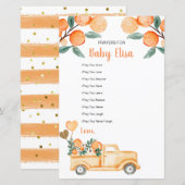 Citrus oranje Truck Prayers voor Baby Game (Voorkant / Achterkant)