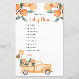 Citrus oranje Truck Prayers voor Baby Game