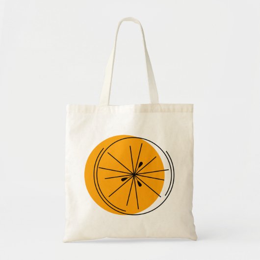 Citrus Oranje tweezijdige canvas tas (Voorkant)