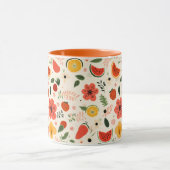 Citrus Oranje Vruchten Naadloze Patroon Voedsel Mok (Midden)