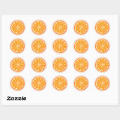 Citrus Oranje-vruchten Ronde Sticker (Vel)