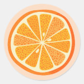 Citrus Oranje-vruchten Ronde Sticker (Voorkant)