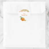 Citrus Oranje Waterverf Bericht Sticker (Tas)