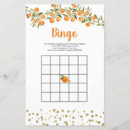 Citrus Oranje Waterverf Bingo Game