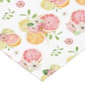 Citrus Oranje Waterverf Korte Tafelloper (Hoek)