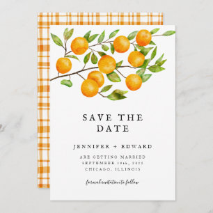 Citrus Oranje Wedding Save The Date