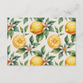 Citrus Orchard Baby Shower Diapper Raffle Informatiekaartje (Achterkant)