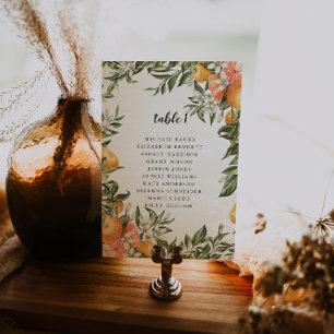 Citrus Orchard Boho Botanische Tafel Zitplaatsen K Kaart