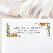 Citrus Orchard Boho Greenery Wedding Address Label (Insitu)
