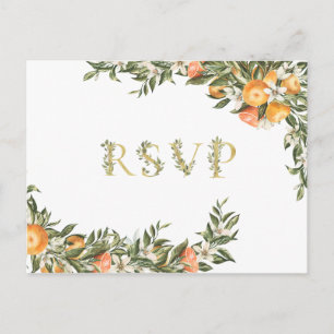 Citrus Orchard   Boho Greenery Wedding RSVP Uitnodiging Briefkaart