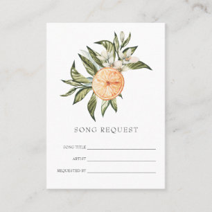 Citrus Orchard   Boho Song Request Enclosure Card Visitekaartje