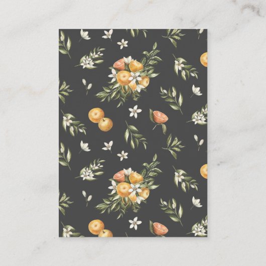 Citrus Orchard | Boho Song Request Enclosure Card Visitekaartje (Achterkant)