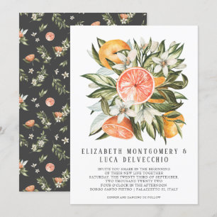 Citrus Orchard   Botanische bruiloft in Boho Kaart