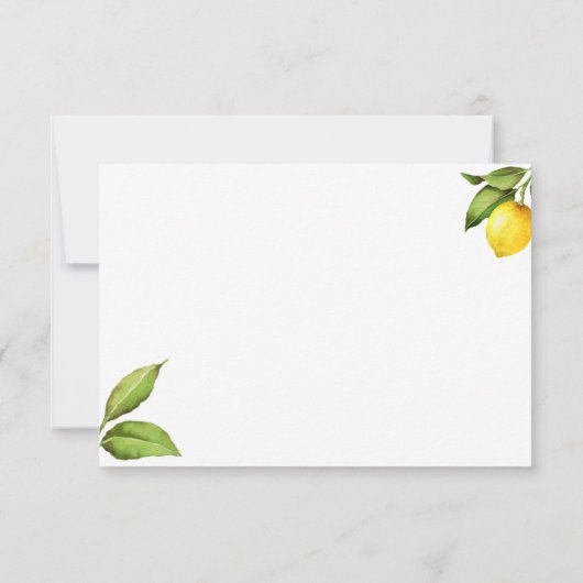 Citrus Orchard bruiloft details Kaart (Achterkant)