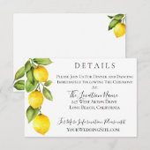 Citrus Orchard bruiloft details Kaart (Voorkant / Achterkant)