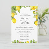 Citrus Orchard bruiloft uitnodiging (Staand voorkant)