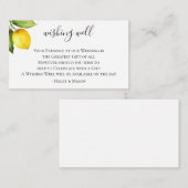 Citrus Orchard Bruiloft Wishing Well Informatiekaartje (Voorkant / Achterkant)