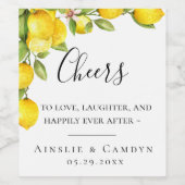 Citrus Orchard - Etiket voor gepersonaliseerde wij (Enkel label)