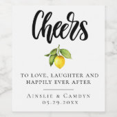 Citrus Orchard - Etiket voor gepersonaliseerde wij (Enkel label)