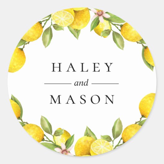 Citrus Orchard gepersonaliseerde Sticker (Voorkant)