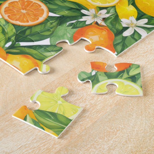 Citrus Orchard Harvest:  Lemon & Orange pattern Legpuzzel (Zijkant)