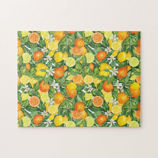 Citrus Orchard Harvest:  Lemon & Orange pattern Legpuzzel (Horizontaal)