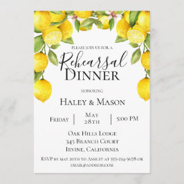 Citrus Orchard repetitie diner uitnodiging