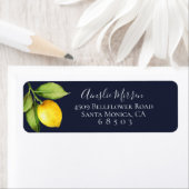 Citrus Orchard Return-marineblauw Adresetiket Etiket (Insitu)