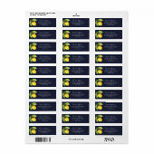 Citrus Orchard Return-marineblauw Adresetiket Etiket (Full Sheet)