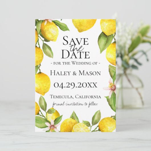 Citrus Orchard slaat de datum op Aankondiging (Staand voorkant)