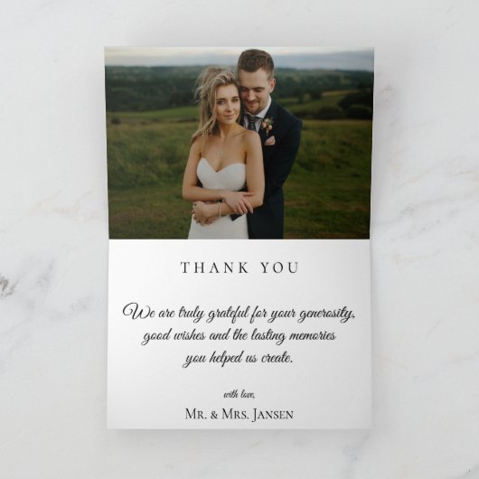 Citrus Orchard trouwfoto dank u kaart (Binnen)