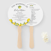 Citrus Orchard Trouwprogramma Hand Fans Handwaaier (Voorkant en achterkant)