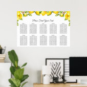 Citrus Orchard Wedding Seating Chart Poster (Thuiskantoor)