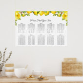Citrus Orchard Wedding Seating Chart Poster (Keuken)