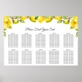 Citrus Orchard Wedding Seating Chart Poster (Voorkant)