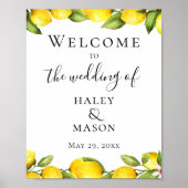 Citrus Orchard Wedding Welcome Poster (Voorkant)